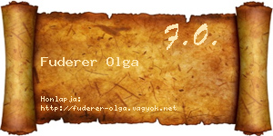 Fuderer Olga névjegykártya